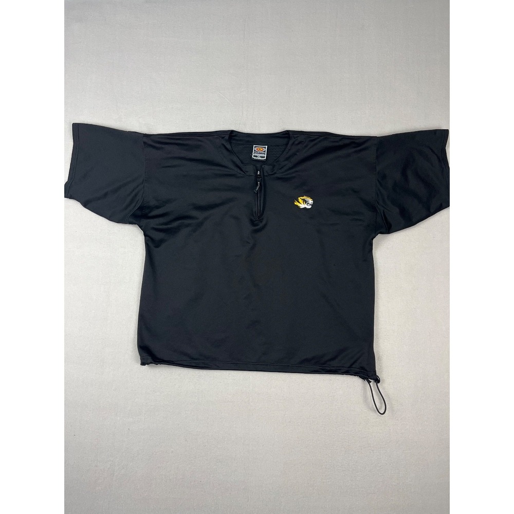 University Of Missouri Tigers Pullover Mens XL Black 1/4ā Zip Easton Windbreaker